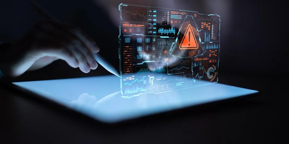 Cybersecurity Risk Management for Enterprise Data Protection and Threat Mon.. Stock Photos