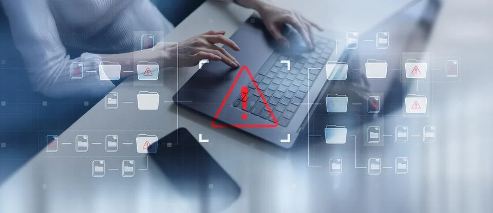 Cybersecurity Risk Management for Enterprise Data Protection and Compliance Foto stock
