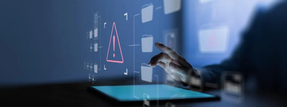Cybersecurity Risk Management for Enterprise Data Protection and Threat Det.. Stock Photos