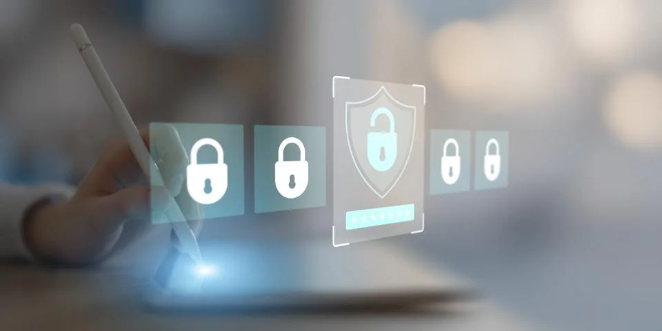 Cybersecurity Risk Management for Enterprise Data Protection and Access Con.. Stock Photos