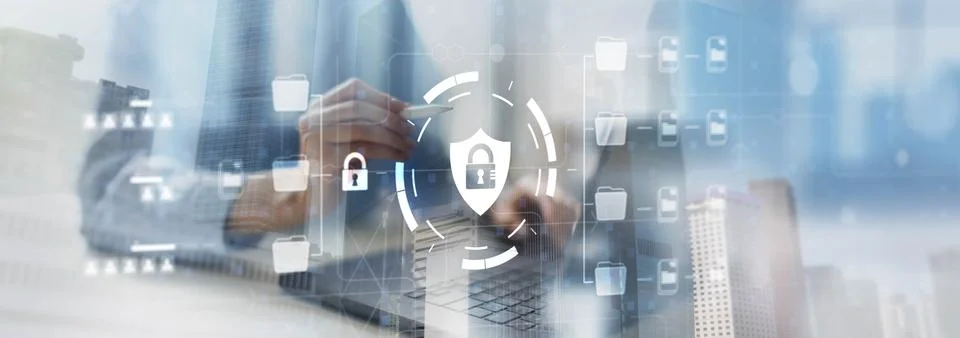 Cybersecurity Risk Management for Enterprise Data Protection and Informatio.. Stock Photos