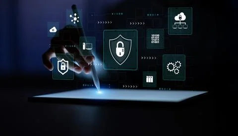 Cybersecurity Risk Management System for Enterprise Data Protection and Pri.. Stock Photos