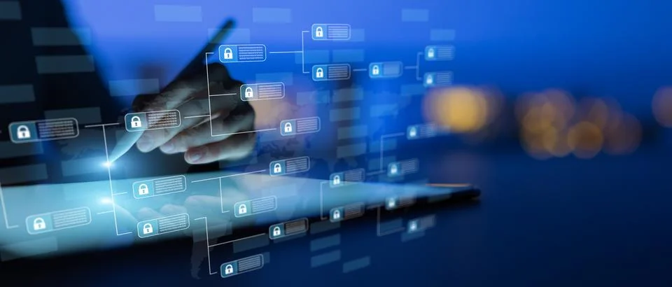 Cybersecurity Risk Management System for Enterprise Data Protection and Acc.. 库存照片