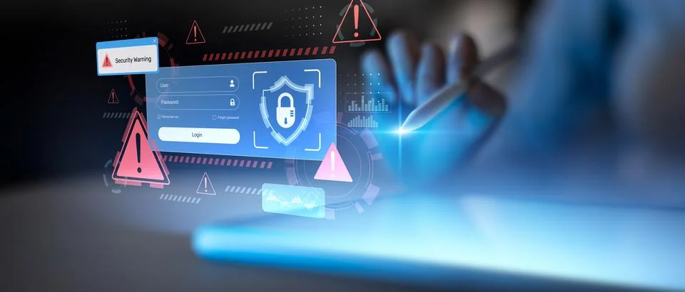 Cybersecurity Risk Management System for Enterprise Data Protection and Acc.. Stock Photos