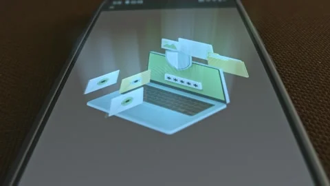 Cybersecurity Risk themed graphic presentation Stock Footage 303427098