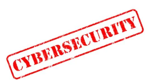 CYBERSECURITY  rubber stamp over a white background Stock Photos