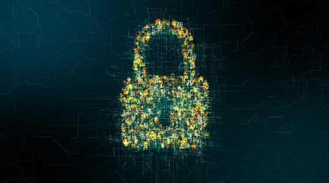 Cybersecurity safety of data from viruses, malware and hacking  Illustrazione stock