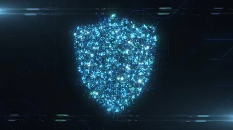 Cybersecurity safety of data from viruses, malware and hacking  Stock Illustration