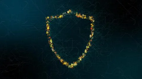 Cybersecurity safety of data from viruses, malware and hacking  Stock-Illustration