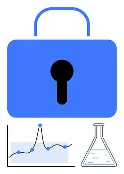 Cybersecurity in Scientific Research Protecting Sensitive Data through Secu.. Stock Illustration
