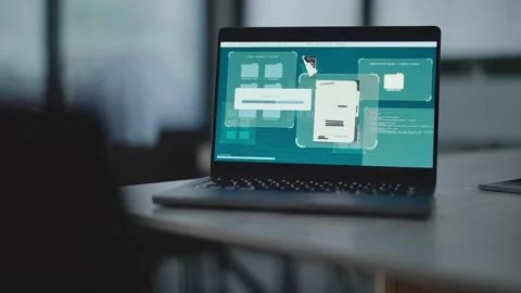 Cybersecurity secret files uploaded and copied with remote access into server Stock Footage 311302402