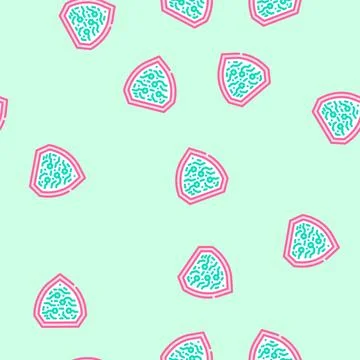 Cybersecurity shield industry 4 vector seamless pattern Illustrazione stock