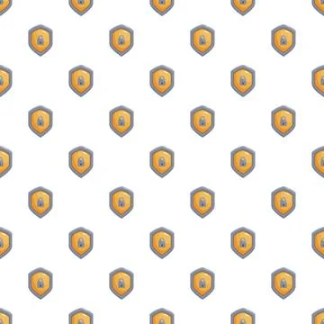 Cybersecurity shield lock pattern for data protection Illustrazione stock