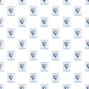 Cybersecurity shield lock pattern protecting digital data privacy 스톡 일러스트