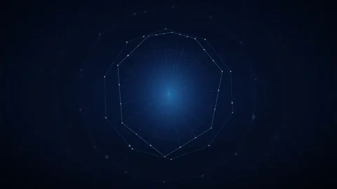 Cybersecurity Shield Network Dark Blue Background 動画素材 344278661