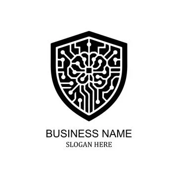 Cybersecurity Shield Professional Corporate Identity Logo イラスト素材