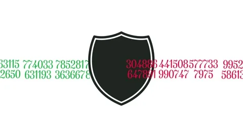 Cybersecurity shield protecting device from unsecured data from internet Stock Footage 293940018