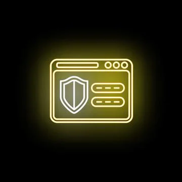 Cybersecurity shield protecting online web browser data Stock-Illustration