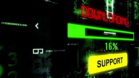 Cybersecurity Support Concept with Digital Password Interface Stock Footage 341984185