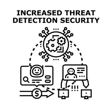 Cybersecurity system detecting threats and ensuring security Stock Illustration