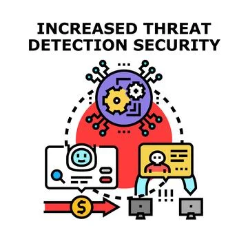 Cybersecurity system detecting threats and ensuring security Stock Illustration