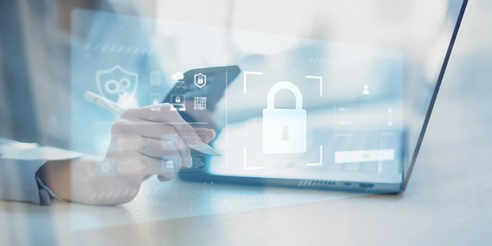 Cybersecurity System for Enterprise Data Protection and Secure User Authent.. 库存照片