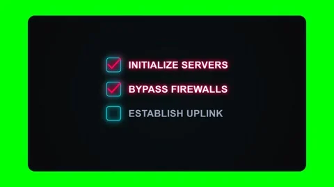 Cybersecurity System Initialization and Uplink Activation Sequence Stock Footage 347034097