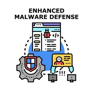 Cybersecurity system protecting digital data and network Stock Illustration