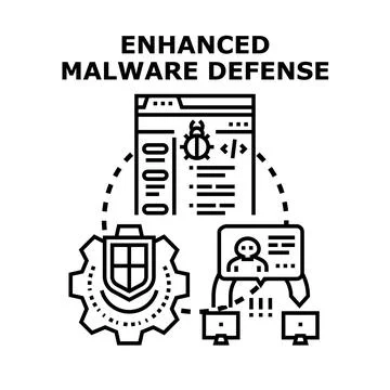 Cybersecurity system protecting digital data and network Illustrazione stock