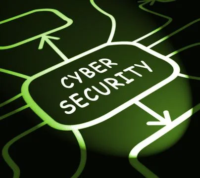 Cybersecurity Technology Hightech Security Guard 3d Illustration Stock Illustration