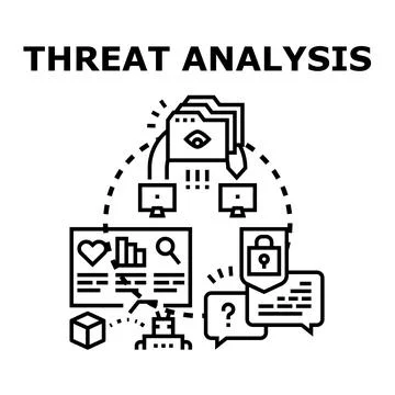 Cybersecurity threat analysis, protecting digital data network Stock Illustration