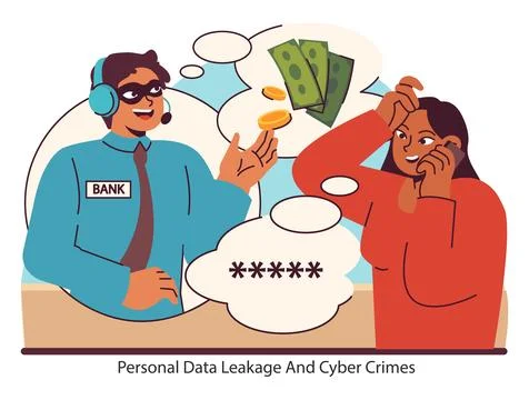 Cybersecurity threat concept. Flat vector illustration. 스톡 일러스트