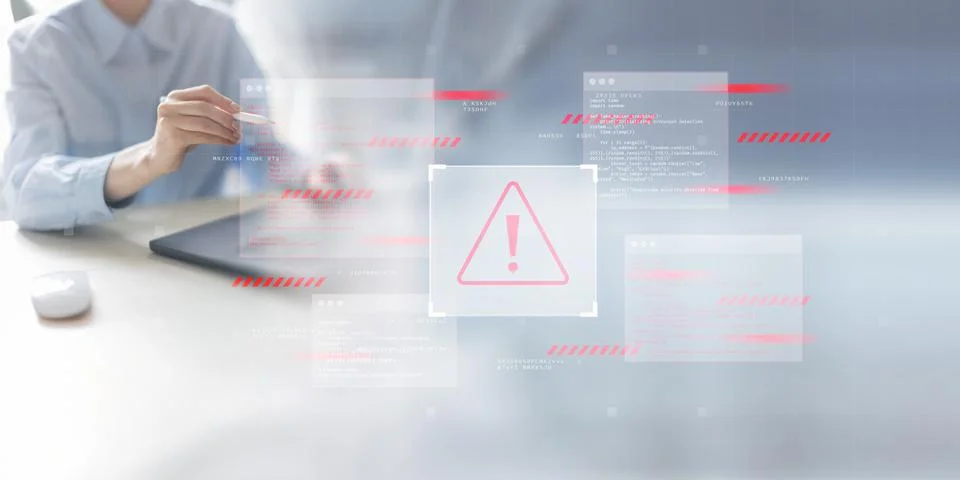 Cybersecurity Threat Detection System for Network Security and Intrusion Mo.. Stock Photos
