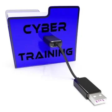 Cybersecurity Training Virtual Security Education 3d Rendering Stock Illustration
