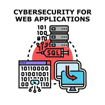 Cybersecurity for web applications protecting data integrity Illustrazione stock