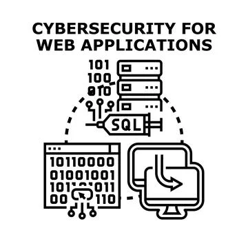 Cybersecurity for web applications protecting data integrity Stock Illustration