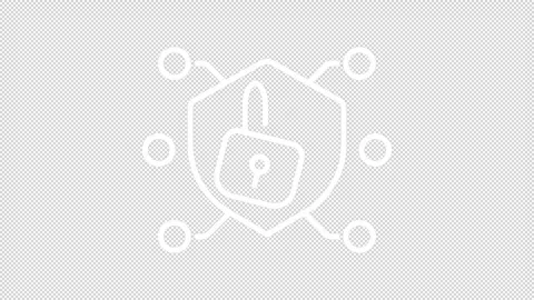 Cybersecurity white line animation Stock Footage 333737036