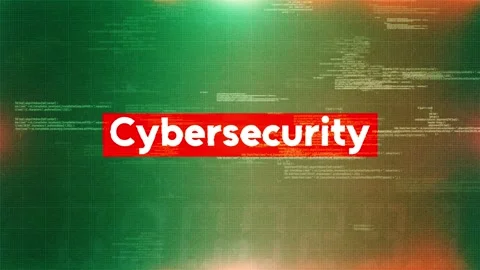Cybersecurity word in hacking and cybersecurity Stock Footage 318784021