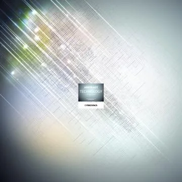Cyberspace, abstract science or technology vector background Illustrazione stock