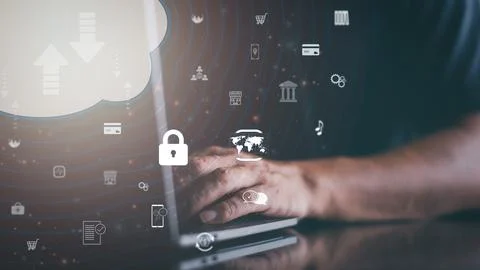 Cyberspace and cloud technology have transformed innovations in communicati.. Stock Photos