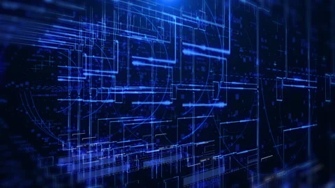 Cyberspace and Data Network Connections Stock Footage 339249343