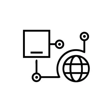 Cyberspace and digital connection network server Stock Illustration