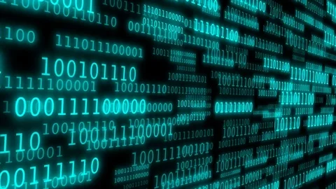 Cyberspace with binary code. Stock Footage 85402429
