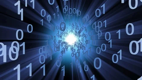 Cyberspace binary data tunnel loop. Stock Footage 105360318
