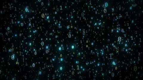 Cyberspace binary digital data background technology Stock Footage 195980773