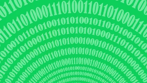Cyberspace binary matrix digital bits 0 1 code technology rain green screen.. Stock Footage 301591647