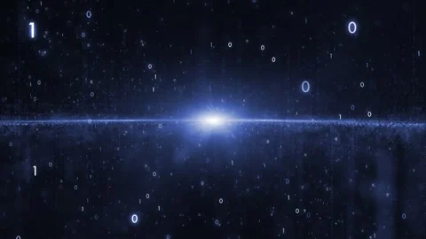 Cyberspace binary numbers network background Stock Footage 322903992