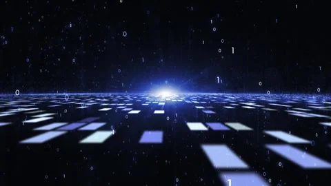 Cyberspace binary numbers network background 1 Stock Footage 345525180