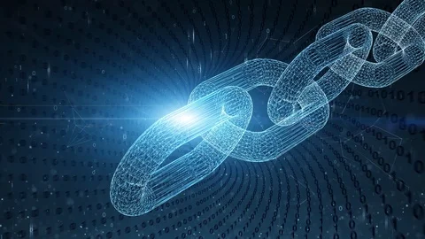 Cyberspace chain data motion background Stock-Footage 104115019