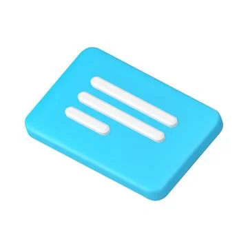Cyberspace chat message blank page communication dialogue blue 3d icon realis 스톡 일러스트
